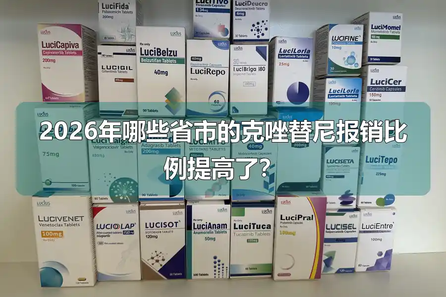 2026年哪些省市的克唑替尼报销比例提高了？